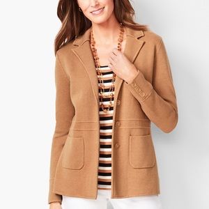Talbots Camel Sweater Jacket, Size M